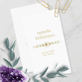 Minimal Modern Stars Amethyst Mystical Måne-fas Visitkort