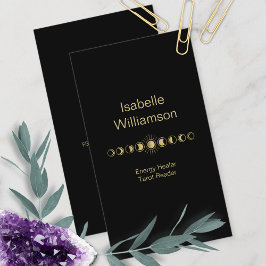 Minimal Modern Stars Amethyst Mystical Måne-fas Visitkort