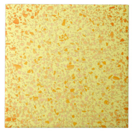 Minimal modern stone-Orange i Terrazzo Gult  Kakelplatta