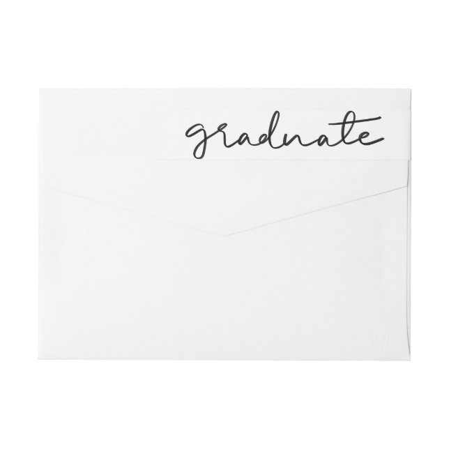 Minimal modern Student-typografi Etikettband (Baksidan)