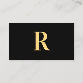 Minimal, modern, svart Guld Visitkort