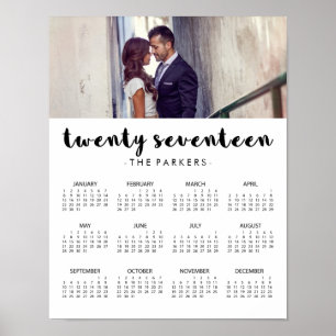 Minimal modern typografi 2017 Fotokalender Poster