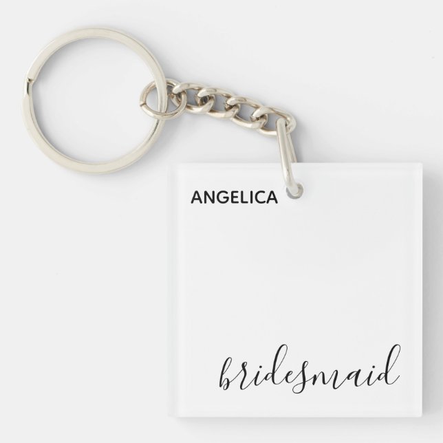 Minimal modern typografi Bröllop Bridesmaid Gift (Framsidan)