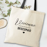 Minimal modern typografi Bröllop Bridesmaid Gift Tygkasse<br><div class="desc">Minimal modern typografi Bröllop Bridesmaid Gift Tote Bag</div>