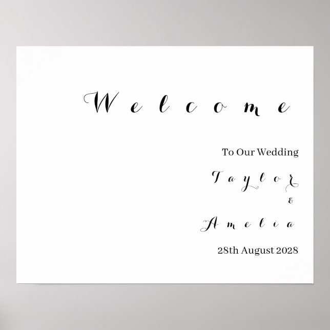 Minimal modern typografi för välkomstsignalen i br poster (Framsidan)