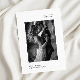 Minimal modern typografi - foto Bröllop Spara Datumet