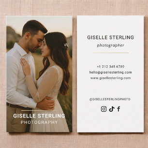 Minimal Modern Typografi Fotografi Visitkort