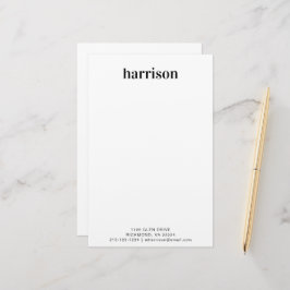 Minimal modern typografi, monogram Personlig Brevpapper