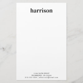 Minimal modern typografi, monogram Personlig Brevpapper