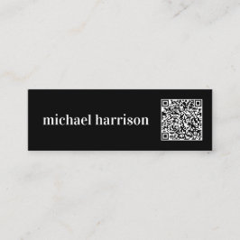 Minimal modern typografi QR-Professionell Mini Visitkort