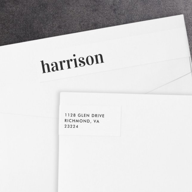 Minimal modern typografi-Returadress Etikettband (Skapare uppladdad)