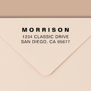 Minimal modern typografi-Returadress Självfärgande Stämpel