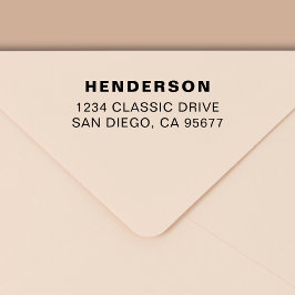 Minimal modern typografi-Returadress Självfärgande Stämpel