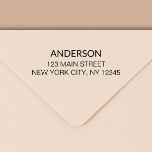 Minimal modern typografi-Returadress Självfärgande Stämpel