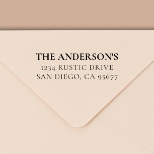 Minimal modern typografi-Returadress Självfärgande Stämpel