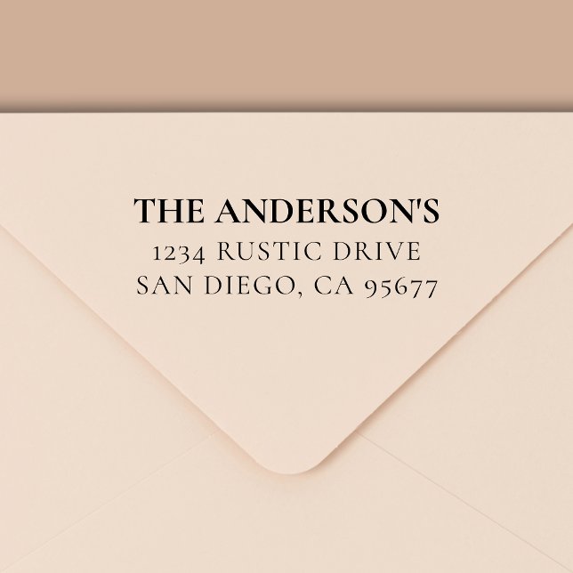 Minimal modern typografi-Returadress Självfärgande Stämpel (Skapare uppladdad)