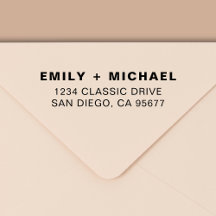 Minimal modern typografi-Returadress