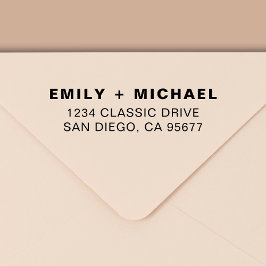 Minimal modern typografi-Returadress Självfärgande Stämpel