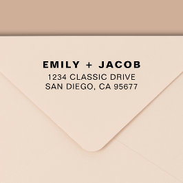 Minimal modern typografi-Returadress Självfärgande Stämpel