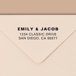 Minimal modern typografi-Returadress Självfärgande Stämpel