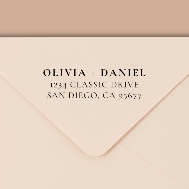 Minimal modern typografi-Returadress Självfärgande Stämpel (Skapare uppladdad)