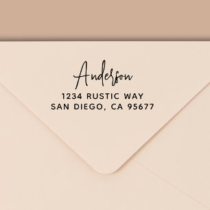 Minimal modern typografi-Returadress Självfärgande Stämpel
