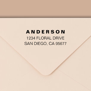 Minimal modern typografi-Returadress Självfärgande Stämpel