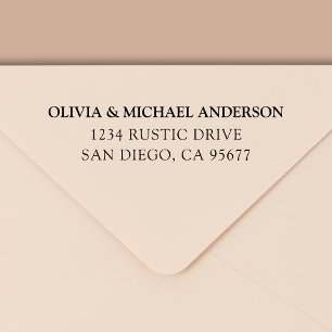 Minimal modern typografi-Returadress Självfärgande Stämpel