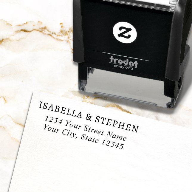 Minimal modern typografi-Returadress Självfärgande Stämpel (Skapare uppladdad)