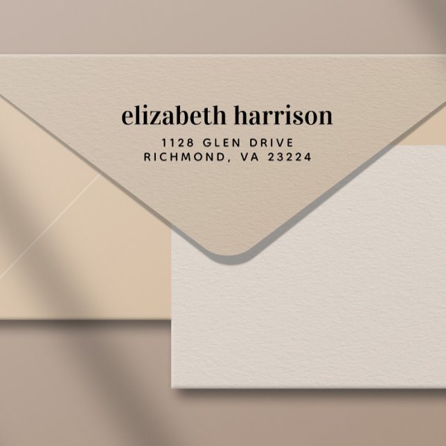 Minimal modern typografi-Returadress Självfärgande Stämpel (Skapare uppladdad)