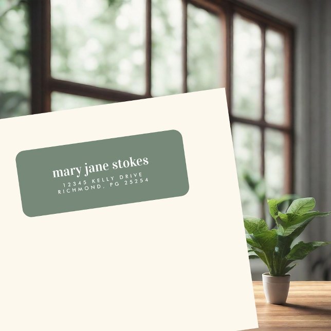 Minimal Modern Typography Namn Returadress Etikett (Skapare uppladdad)