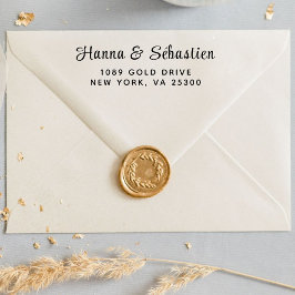 Minimal Modern Typography Namn Returadress Self Självfärgande Stämpel