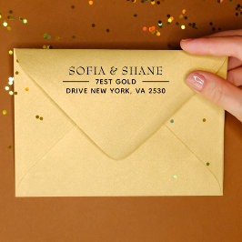 Minimal Modern Typography Namn Returadress Self Självfärgande Stämpel