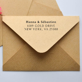 Minimal Modern Typography Namn Returadress Self Självfärgande Stämpel