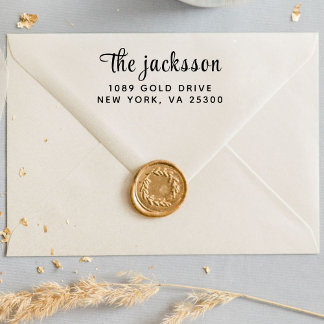 Minimal Modern Typography Namn Returadress Self Självfärgande Stämpel