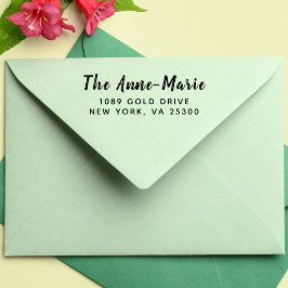 Minimal Modern Typography Namn Returadress Self Självfärgande Stämpel