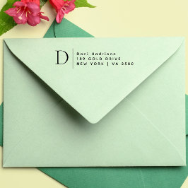 Minimal Modern Typography Namn Returadress Self Självfärgande Stämpel