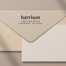 Minimal Modern Typography Namn Returadress