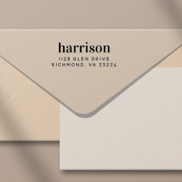 Minimal Modern Typography Namn Returadress Självfärgande Stämpel