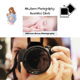 Minimal Modern White Photography Baby Visitkort