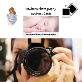 Minimal Modern White Photography Baby Visitkort