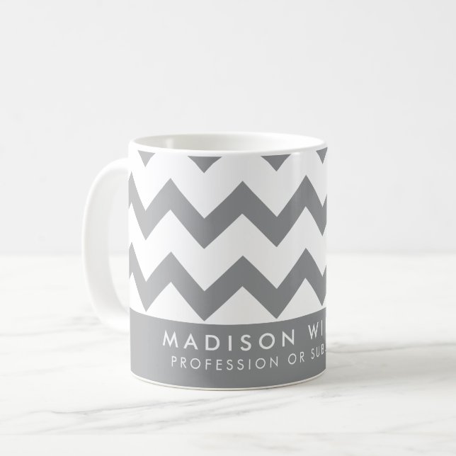 Minimal modern zigzag-kaffe Mugg (Framsida vänster)