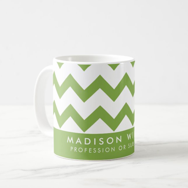Minimal modern zigzag-kaffe Mugg (Framsida vänster)