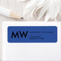 Minimal Modernt Monogram Professionell Etikett
