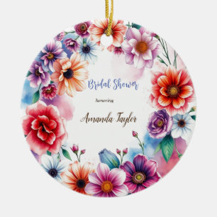 Minimal Möhippa för vattenfärgsblommor Julgransprydnad Keramik
