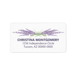 Minimal Möhippa Lavender Flower Herb-paket Adressetikett