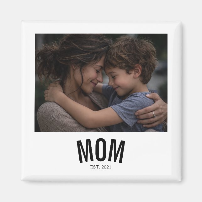 Minimal Mom Established Photo Magnet (Framsidan)