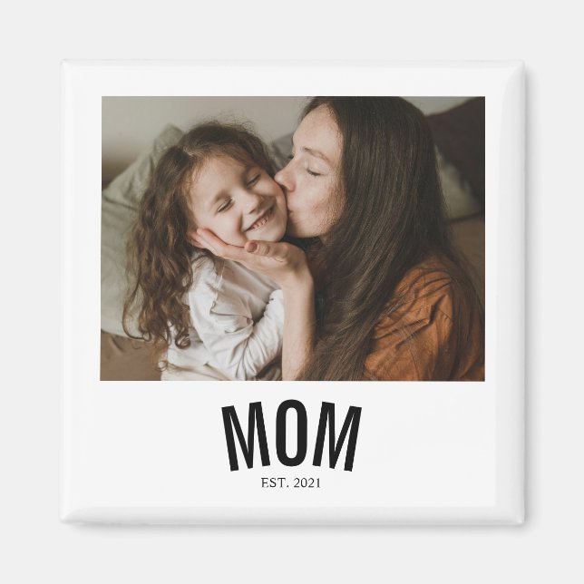 Minimal Mom Established Photo Magnet (Framsidan)