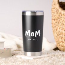 Minimal Mom Estalished Första Mors Dag Tumbler