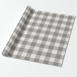 Minimal Monochrome Plaid Holiday Presentpapper